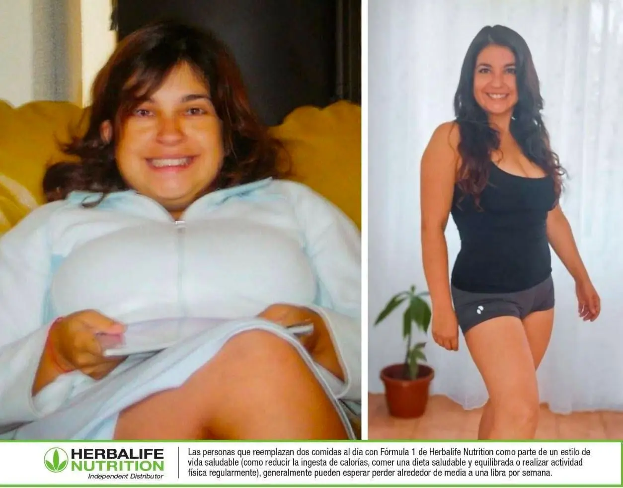 María Pilar Solís antes y después con Herbalife